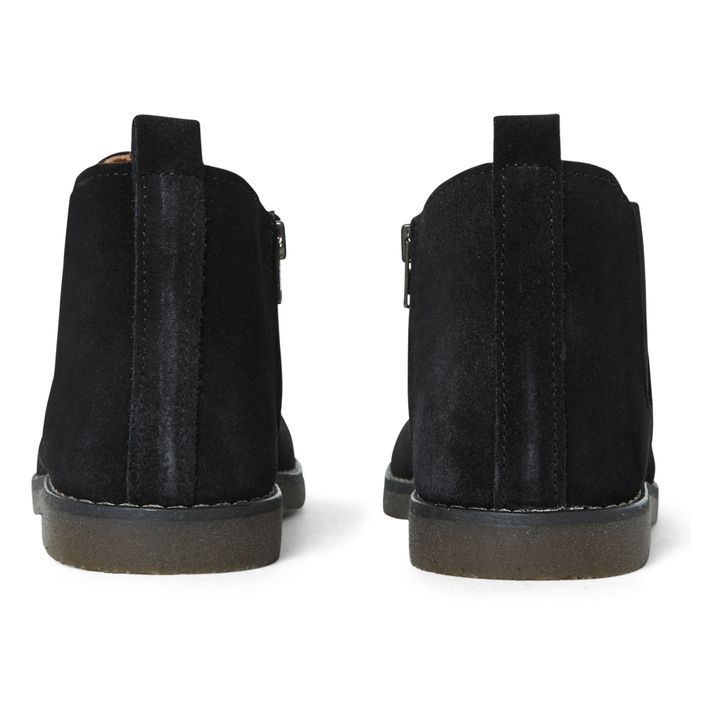 Suede Zip-Up Chelsea Boots Negro- Imagen del producto n°3