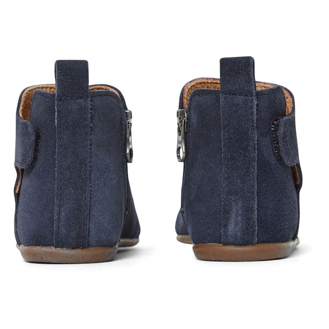 Suede Baby Boots Navy