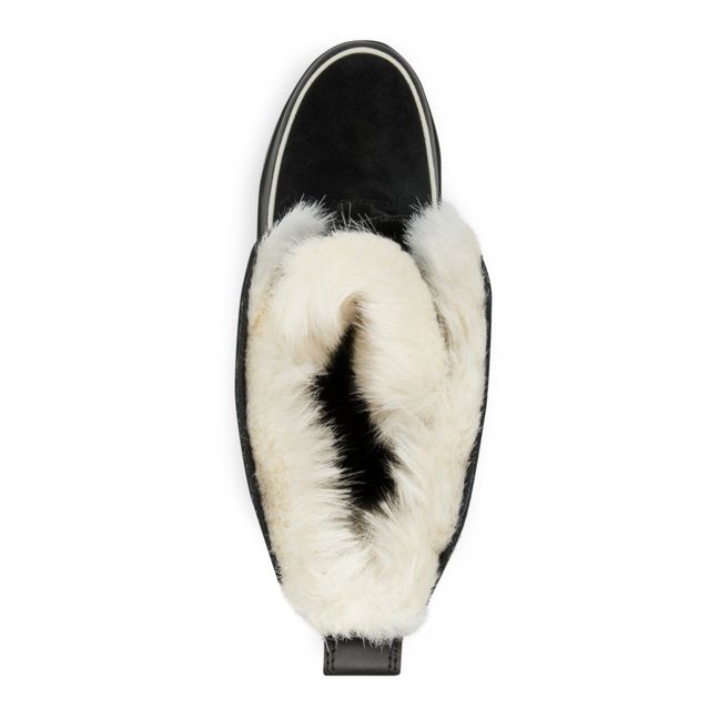 High-Top Fur-Lined Boots | Black
