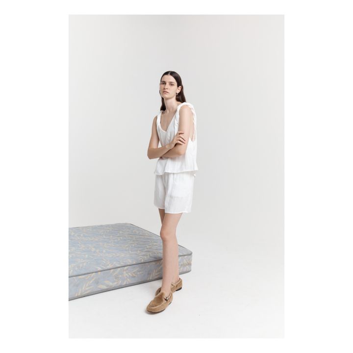 The Turn Linen Top and Bottom Set | Blanco- Imagen del producto n°3