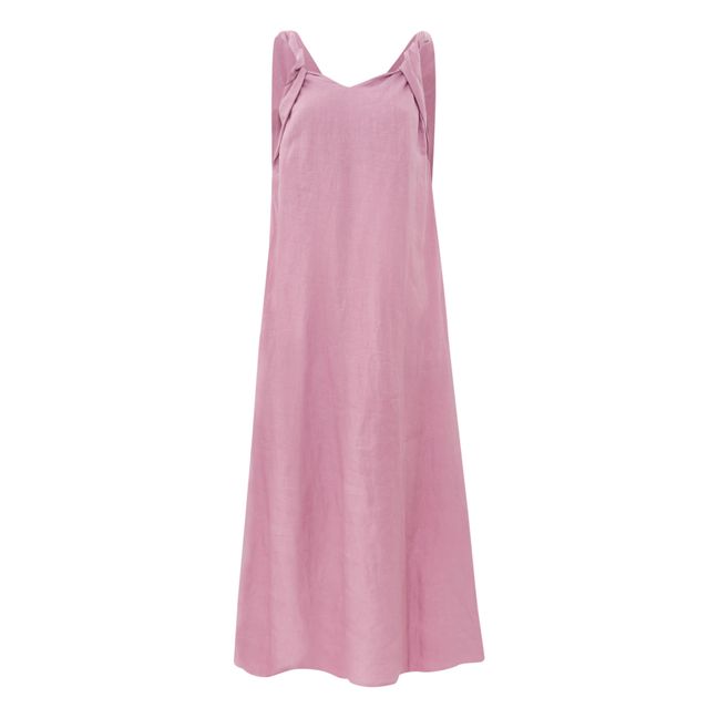 The Turn Linen Dress Pink