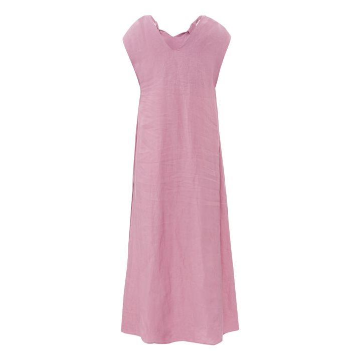 The Turn Linen Dress | Rosa- Imagen del producto n°5