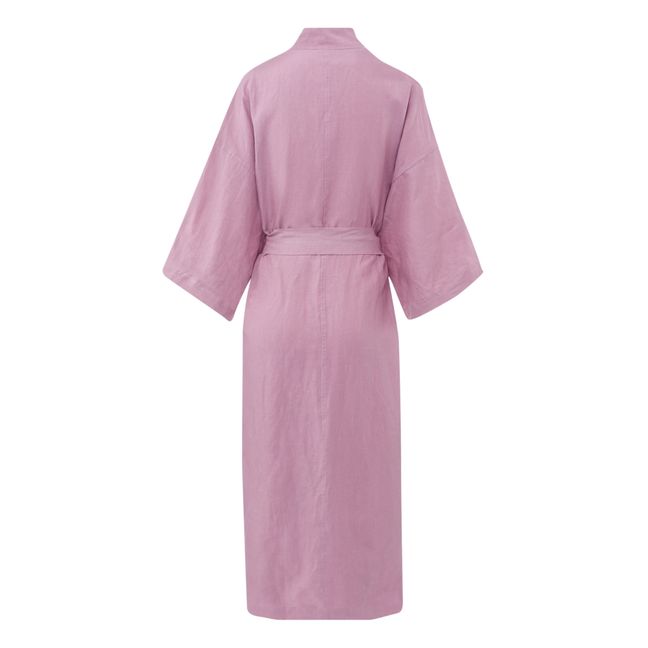 02 Belted Linen Dress | Rosa antico