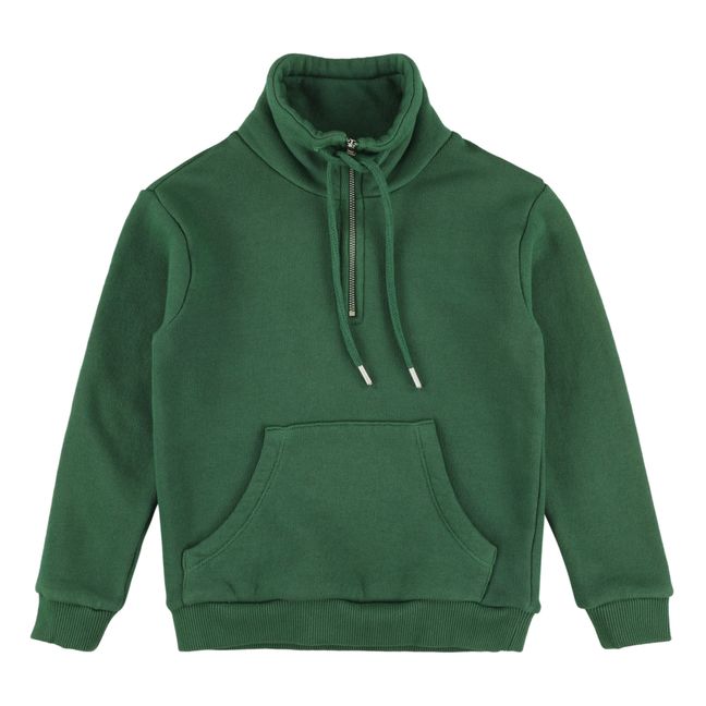 Zip Neck Sweatshirt | Grün