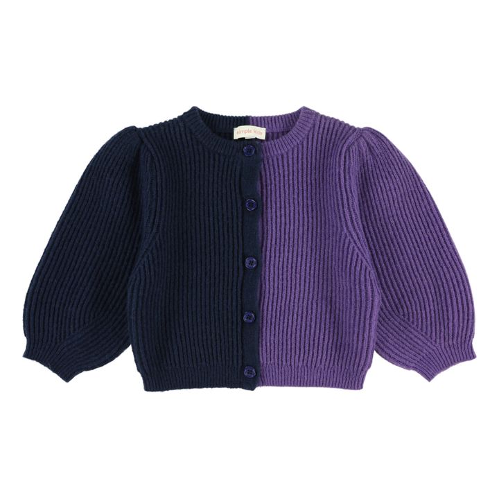 Two-Tone Cardigan | Navy blue- Product image n°0