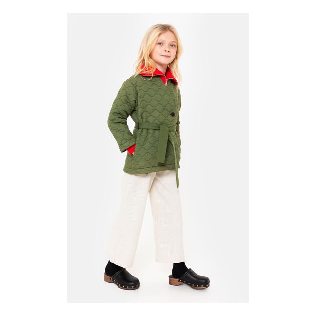 Bowie Quilted Kimono Jacket | Verde militare