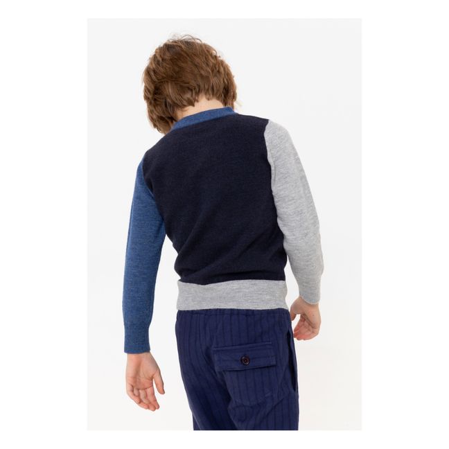 Bryan Multicoloured Jumper | Navy blue