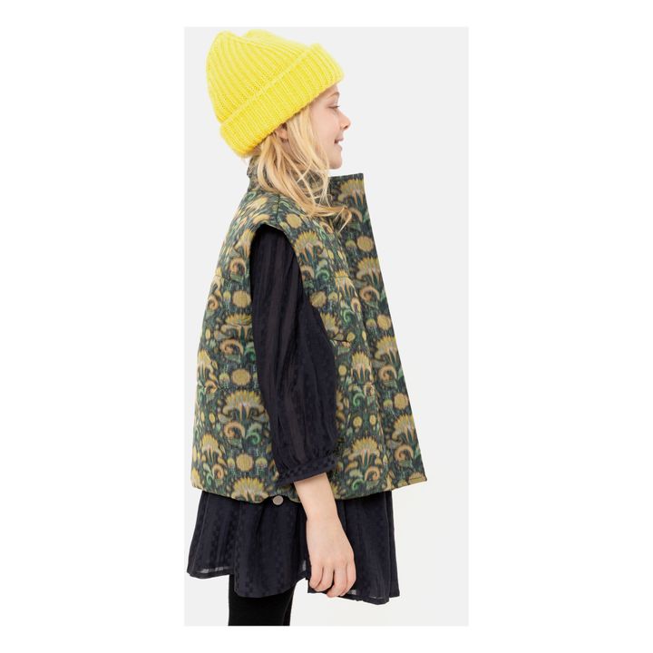 Cream Flower Puffer Jacket | Yellow- Product image n°2