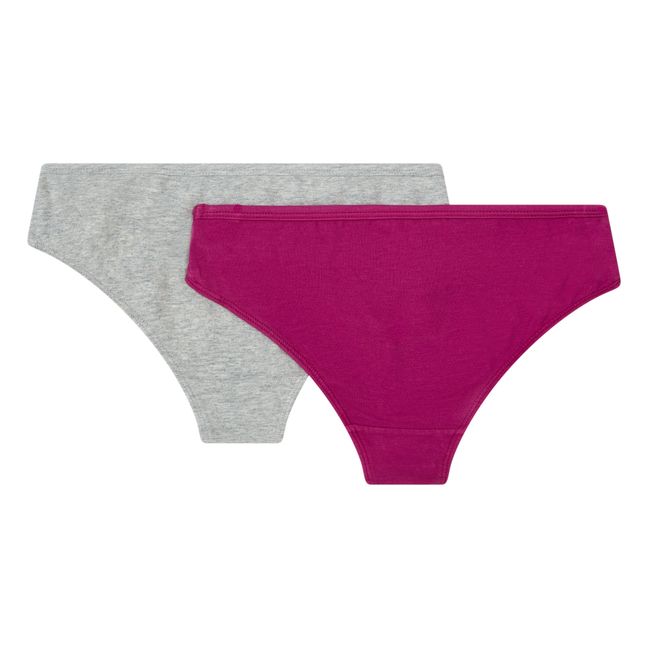 Organic Cotton Briefs - Set of 2 | Heather grey