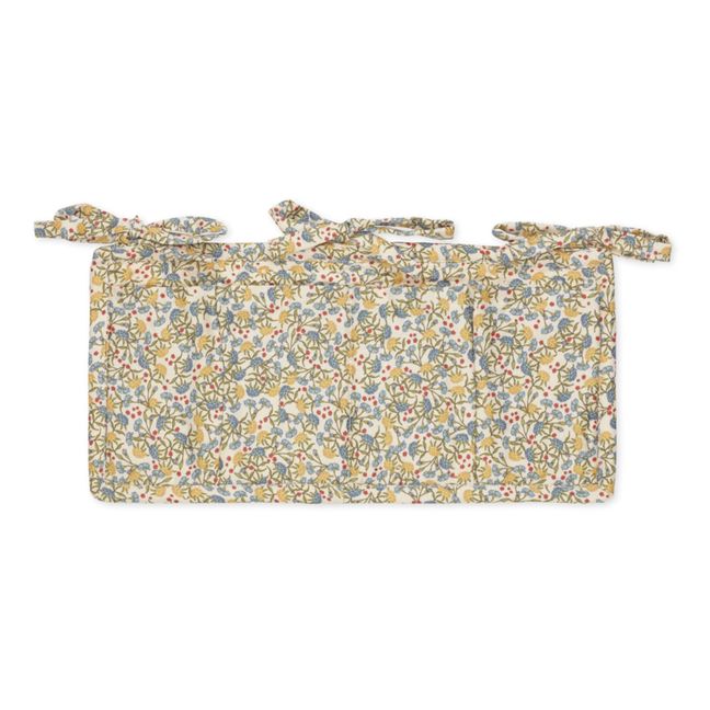 Flower Garden Organic Cotton Quilted Cot Pouch | Green