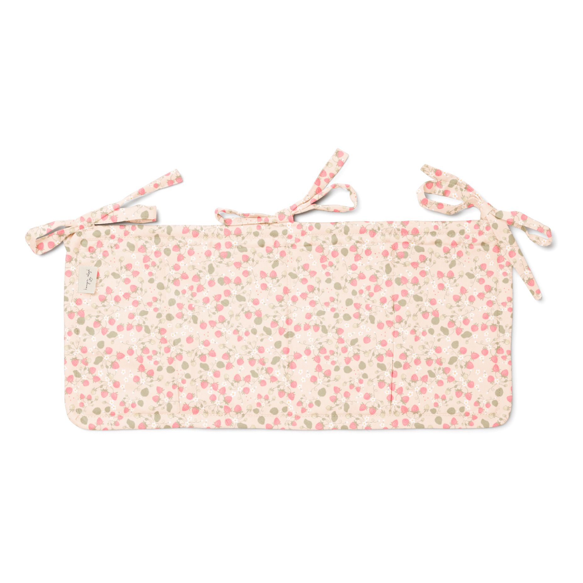 Strawberry Fields Organic Cotton Quilted Cot Pouch | Pink- Product image n°0