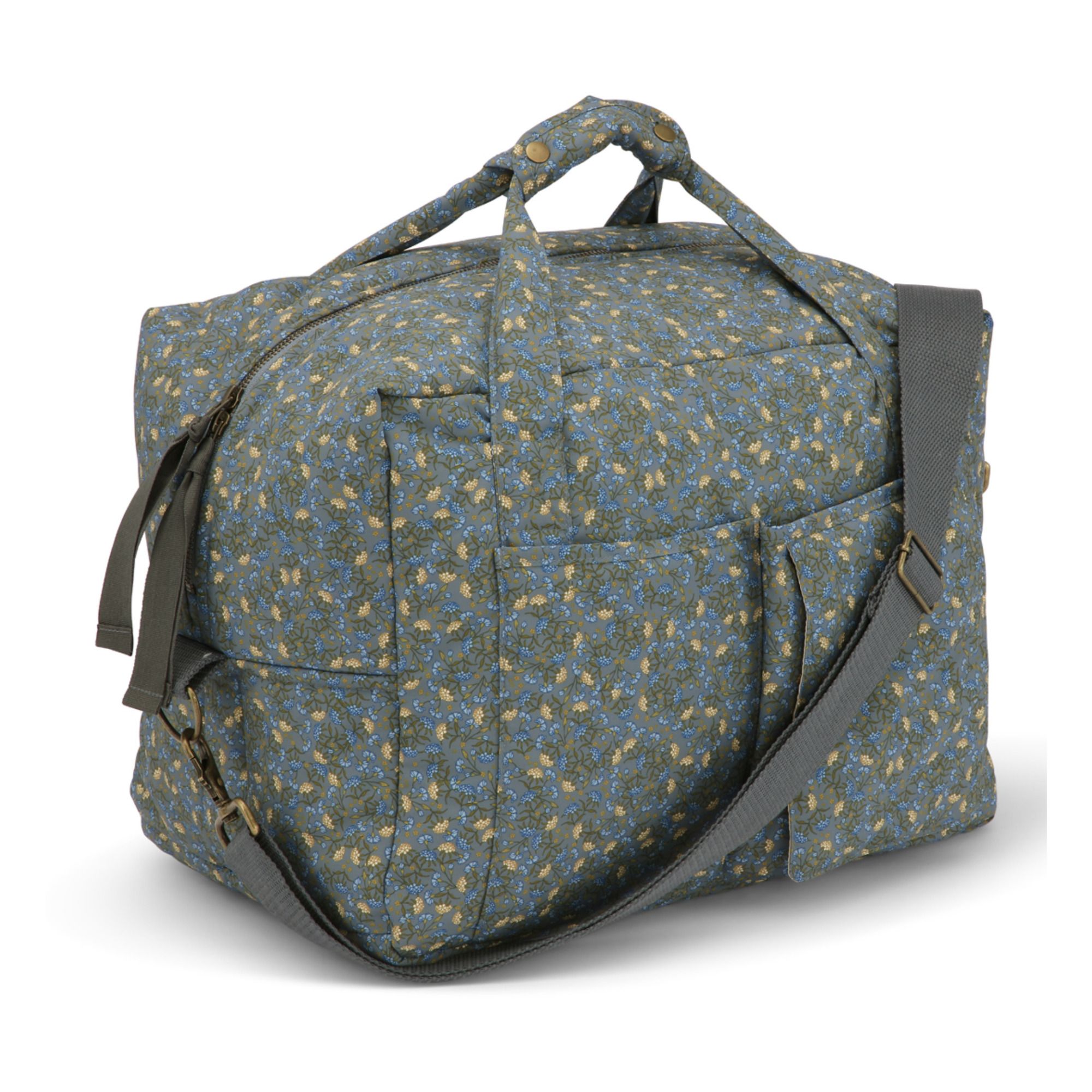 Nuit de Fleurs Changing Bag | Grey blue- Product image n°0