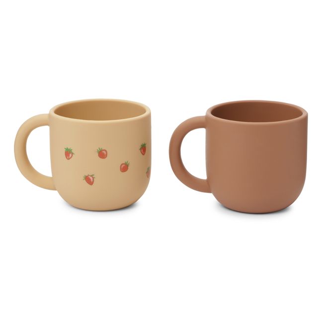 Strawberry Silicone Cups - Set of 2 Terracotta