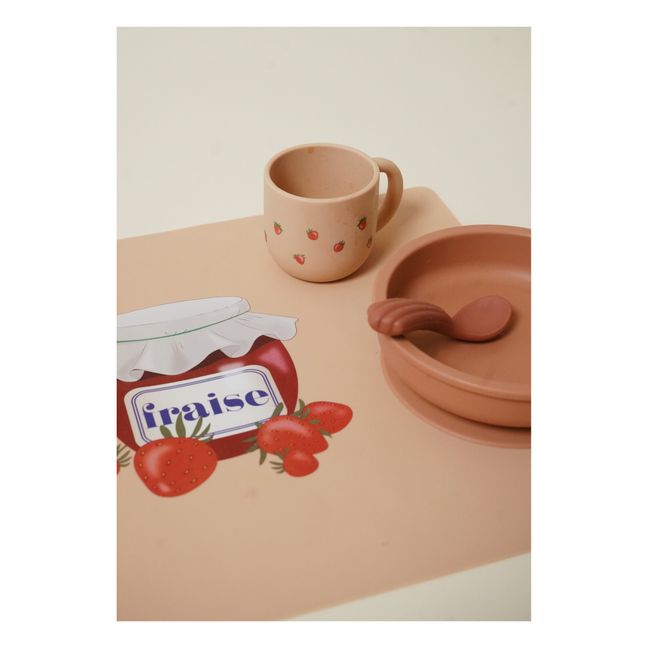 Tasses en silicone Strawberry - Set de 2 Terracotta