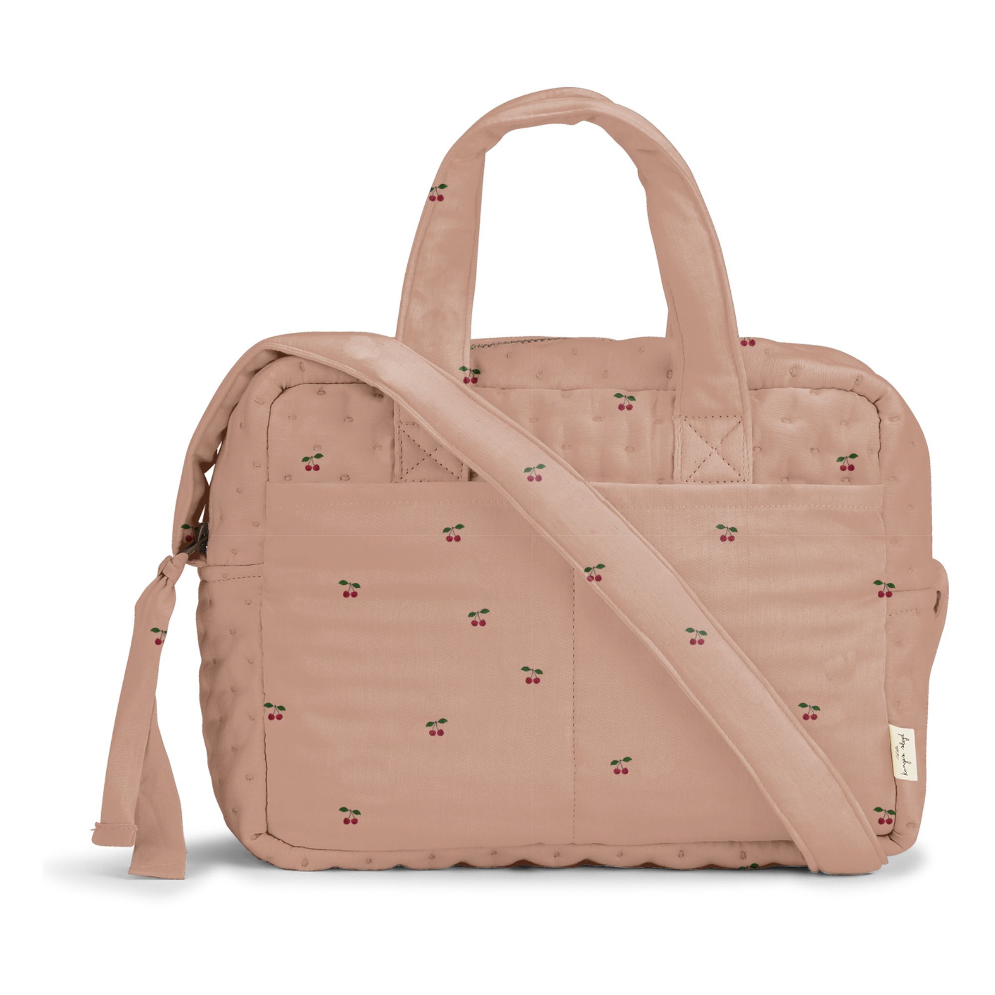 Cherry Blush Organic Cotton Doll Changing Bag | Pink- Product image n°0