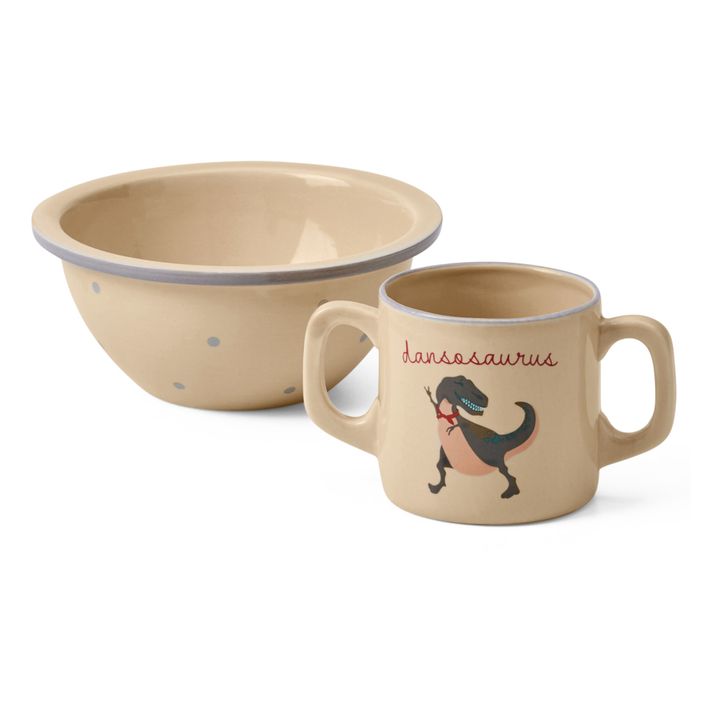 Dansosaurus Ceramic Cup and Bowl | Gris- Imagen del producto n°0