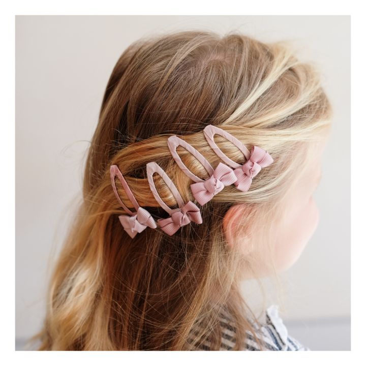 Bow Hair Clips | Rosa- Immagine del prodotto n°2