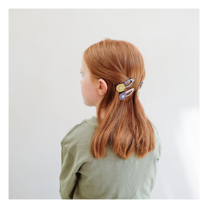 Flower Hair Clips | Azul- Imagen del producto n°3