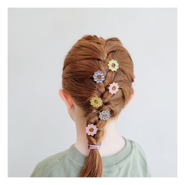 Flower Hair Clips - Set of 6 | Purple