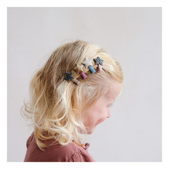 Star Hair Clips - Set of 8 | Pink- Product image n°3