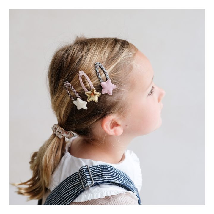 Star Hair Clips - Set of 4 | Beige- Product image n°1
