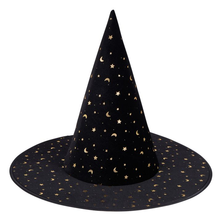 Cappello da strega in velluto | Nero- Immagine del prodotto n°0