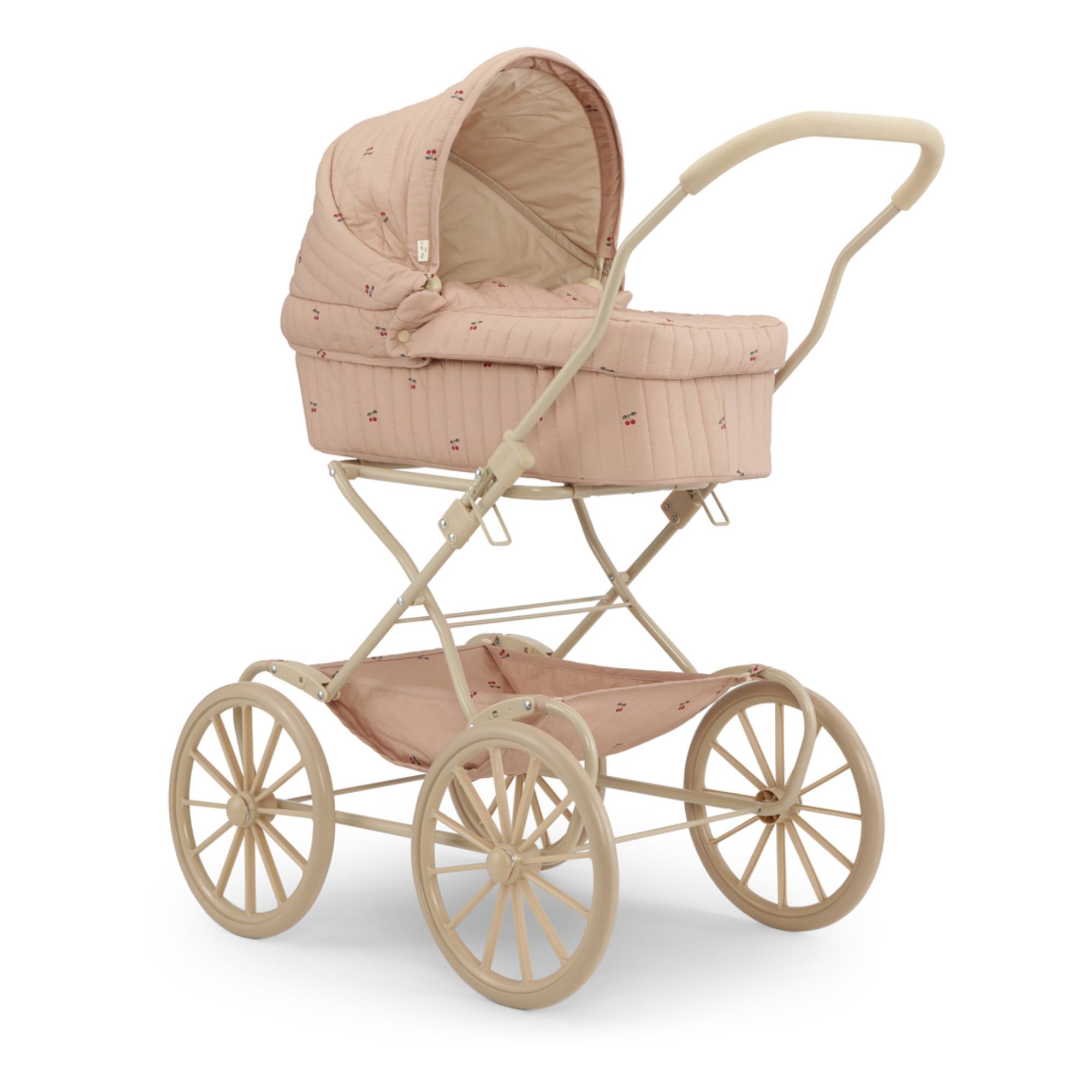 Cherry Blush Organic Cotton Doll Stroller | Pink- Product image n°0