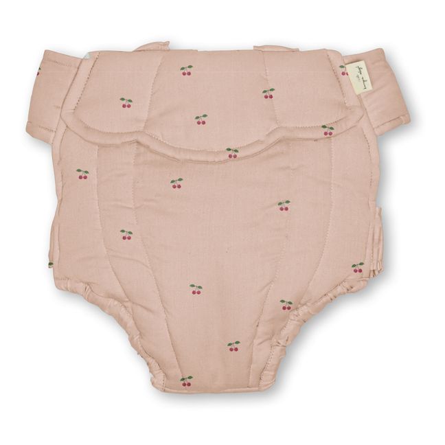 Portamuñecas de algodón orgánico Cherry blush | Rosa