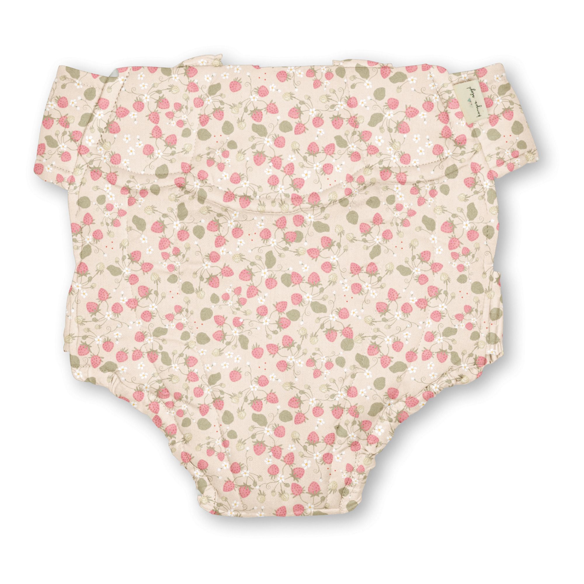 Strawberry Fields Organic Cotton Doll Carrier | Pink- Product image n°0