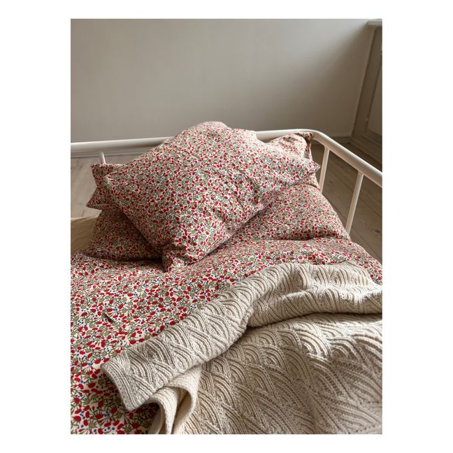 Parure de lit en coton bio Carnations | Rose