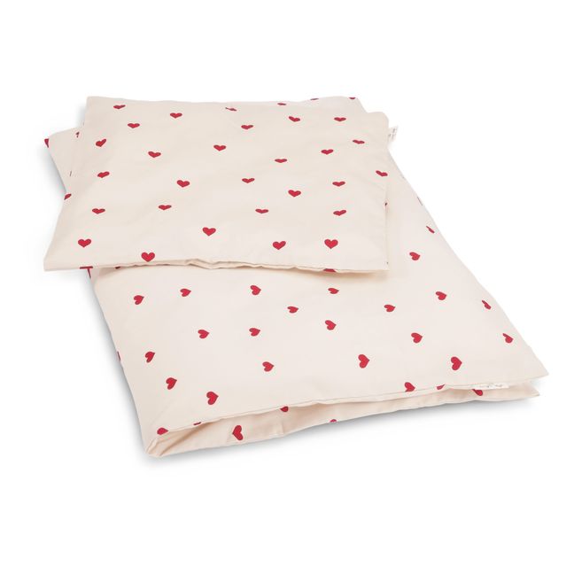 Amour Rouge Organic Cotton Bedding Set | Rot