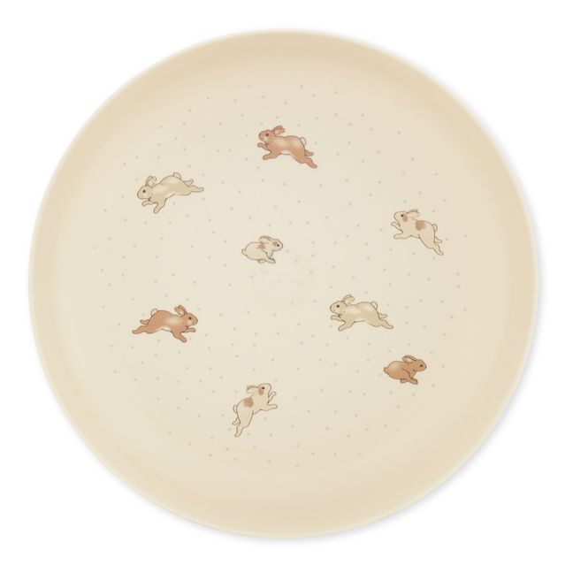 Piatti in PLA Ciliegie/Coniglietti - Set di 2 | Rosa