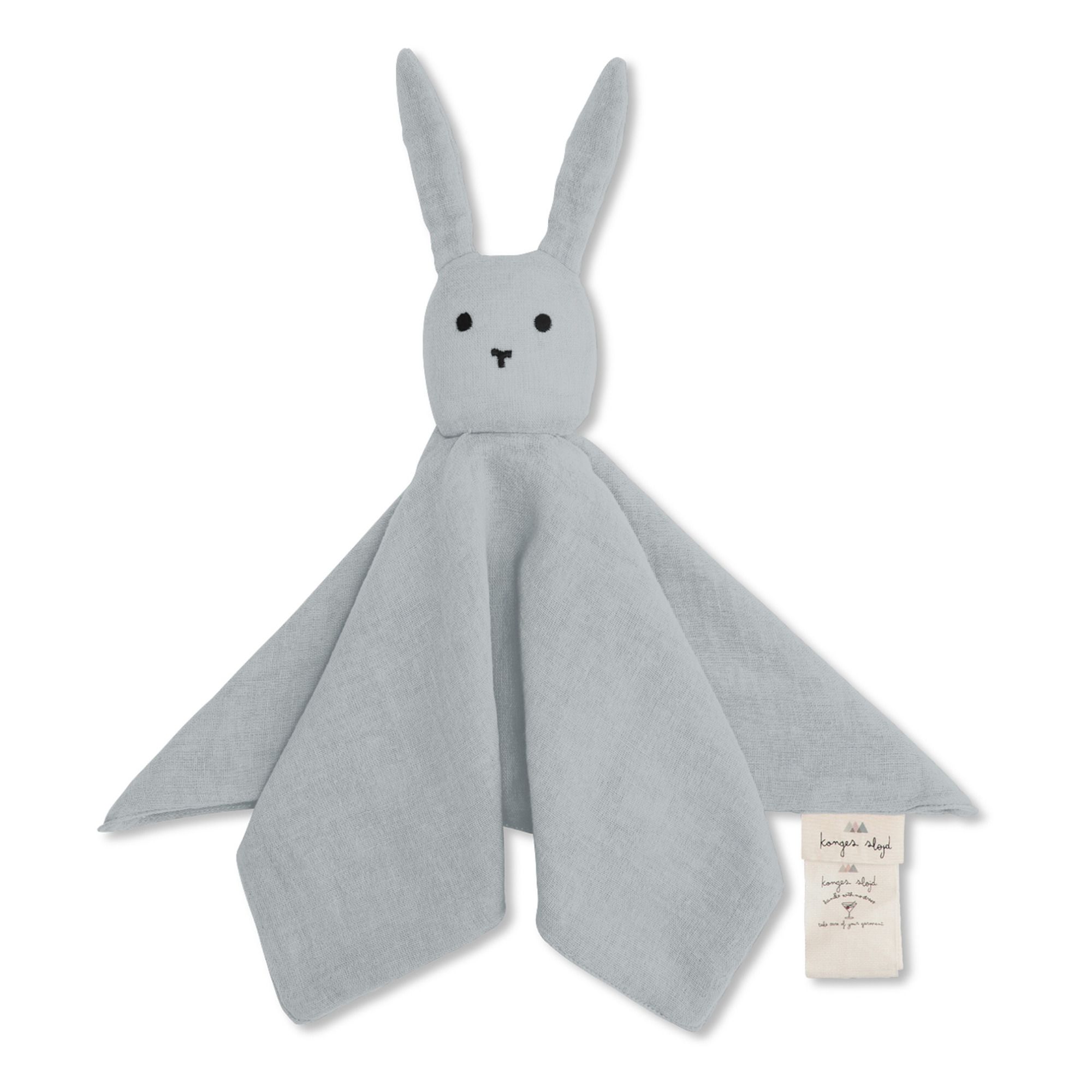 Sleepy Organic Cotton Rabbit Soft Toy | Blue- Product image n°0