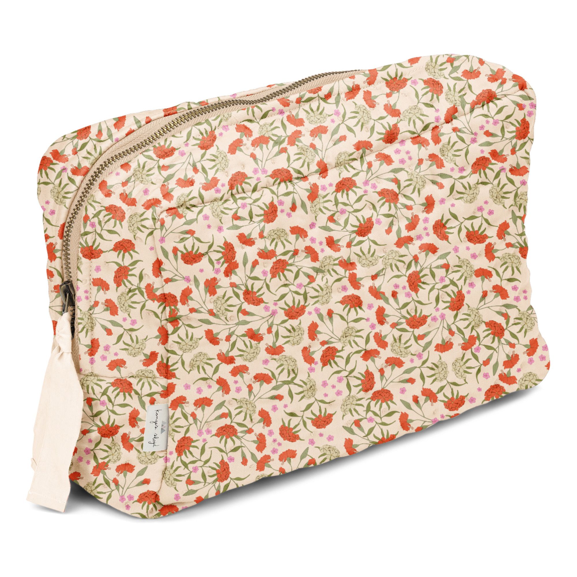 Carnation Organic Cotton Quilted Toiletry Bag - Large | Pink- Product image n°0