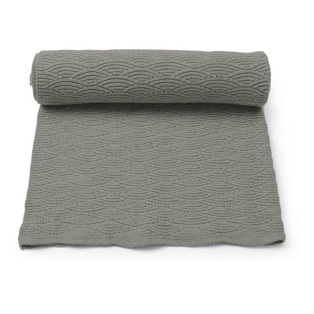 Organic Cotton Pointelle Blanket Grey