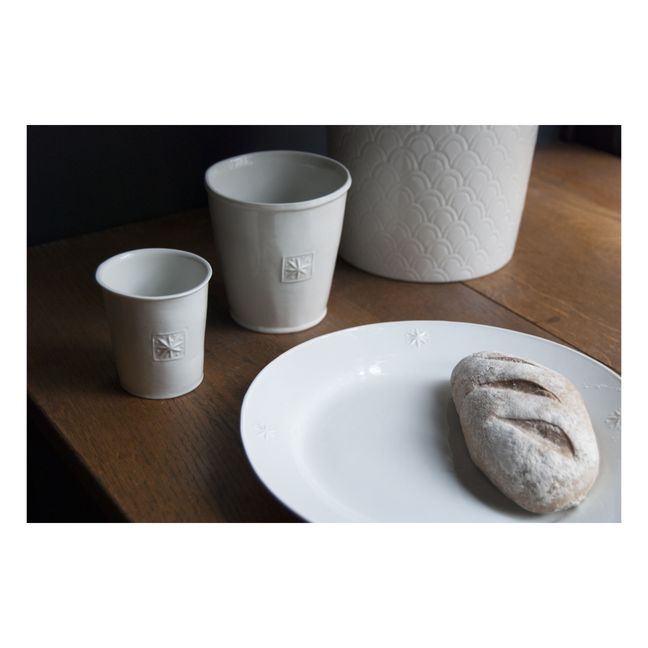 Assiette Etoile en porcelaine - D21 cm | Blanc