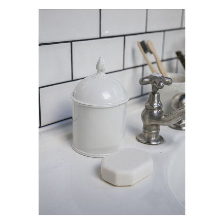 Pot d'apothicaire Simple en porcelaine Blanc- Image produit n°1