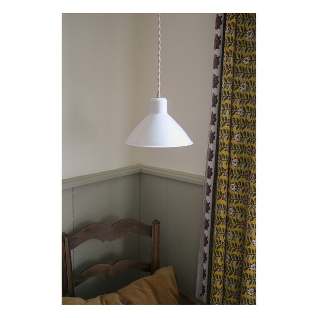Lampadario smaltato Charlie in porcellana | Bianco
