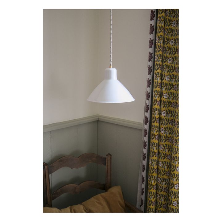 Lámpara de techo Charlie de pocelana esmaltada | Blanco- Imagen del producto n°1