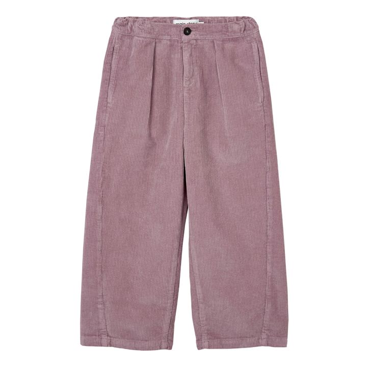 Organic Cotton Velour Trousers | Malva- Immagine del prodotto n°0