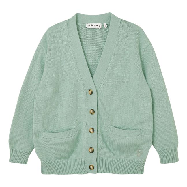 Recycled Wool Cardigan | Pale green