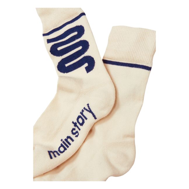 Organic Cotton Logo Socks | Beige