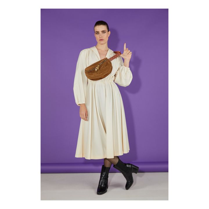 Lili Velour Belt Bag - Large | Caramel- Product image n°0