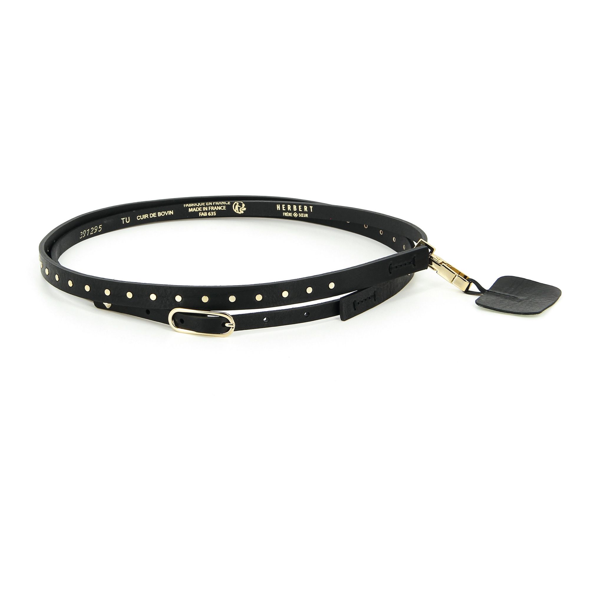 Fonette Stud Belt | Black- Product image n°0