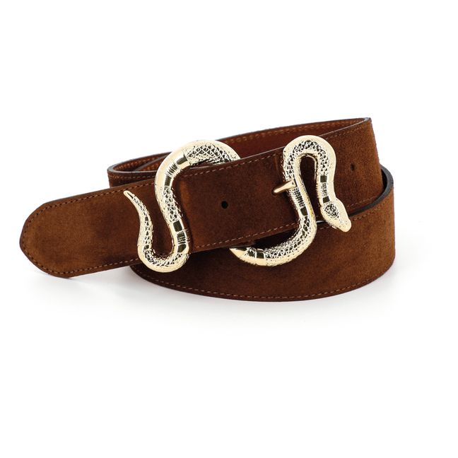 Ceinture Crush Velours | Marron