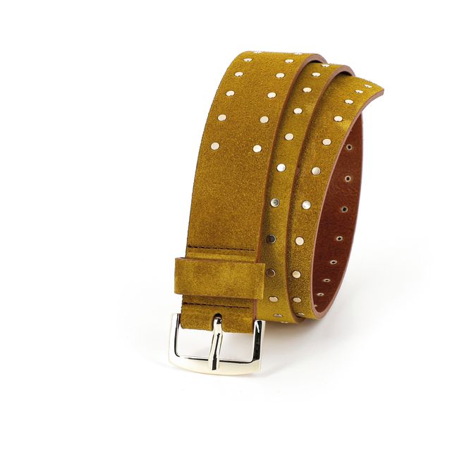 Cinturón de terciopelo Caravelle | Amarillo Mostaza