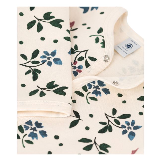 Chachat Organic Cotton Footed Pyjamas | Ecru