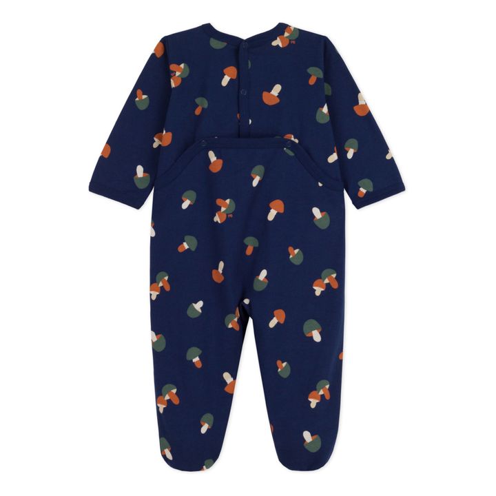 Chale Organic Cotton Footed Pyjamas | Navy blue- Product image n°3