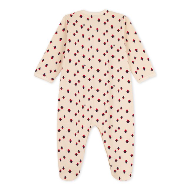 Pyjama à Pieds Coton Bio Tubique Cent Crème