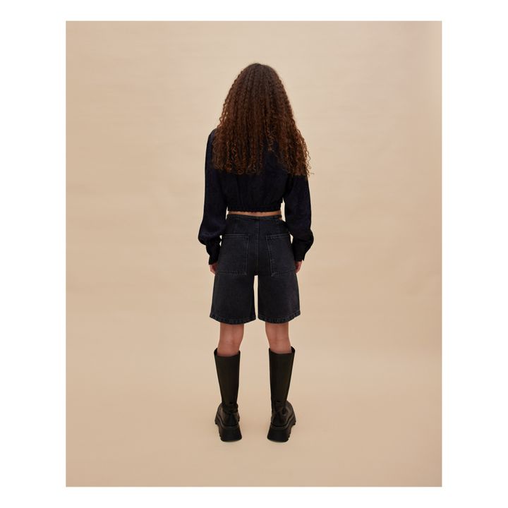 Shona Bermuda Shorts | Denim nero- Immagine del prodotto n°7